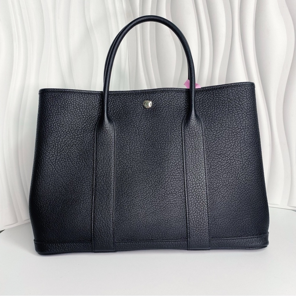 Hermes Garden TPM Tote Bag Black Women's HERMES